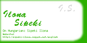 ilona sipeki business card